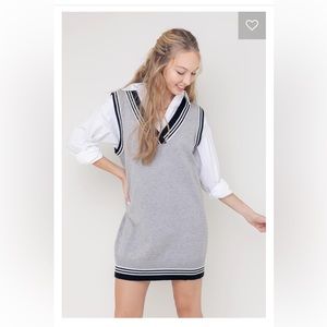 South Moon Under Gray and Black Sweater Dress